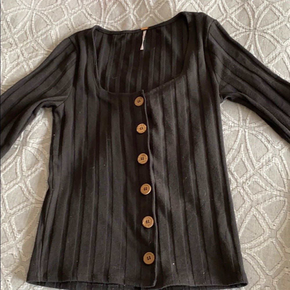 Free People 3/4 Sleeve Knit Top
